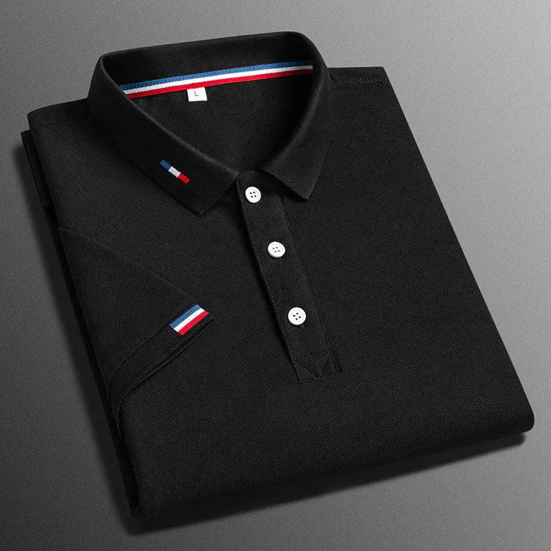 Men’s Embroidered Cotton Polo T-shirt