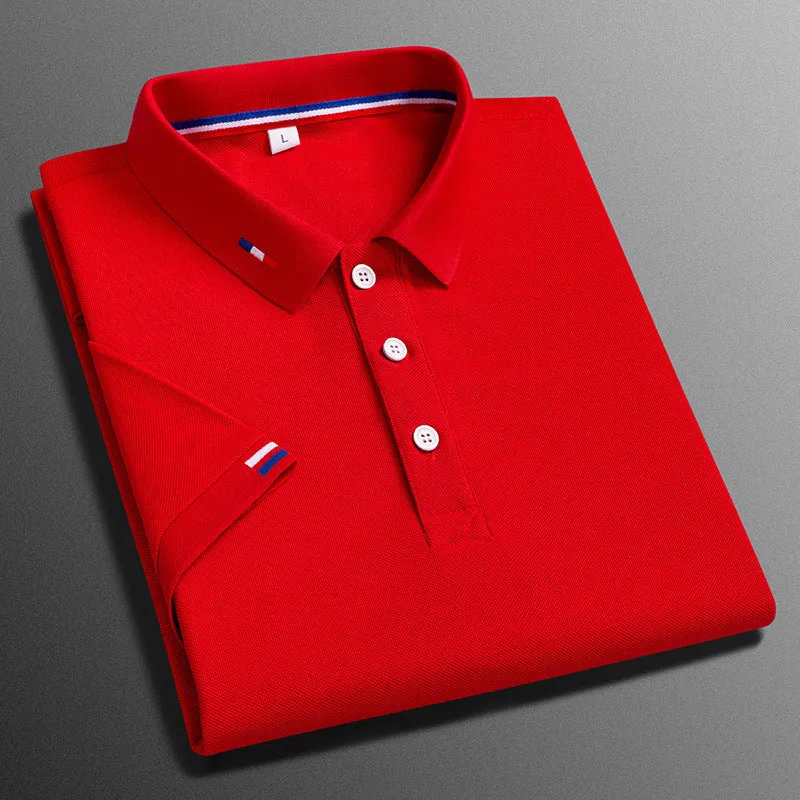 Men’s Embroidered Cotton Polo T-shirt