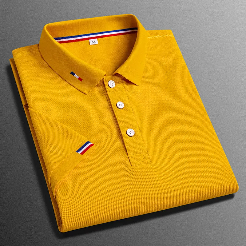 Men’s Embroidered Cotton Polo T-shirt