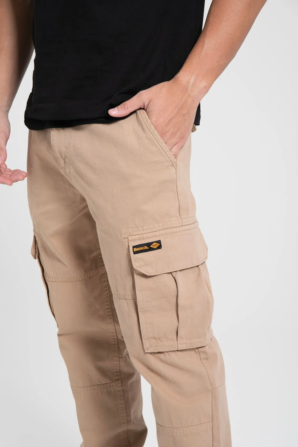 Mens 'SERGEI' Cargo Pants - STONE