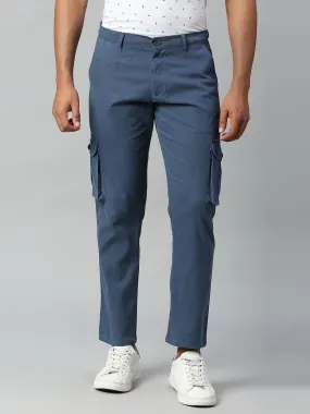 Men's Tapered Fit Cotton Cargo (Petrol Blue)