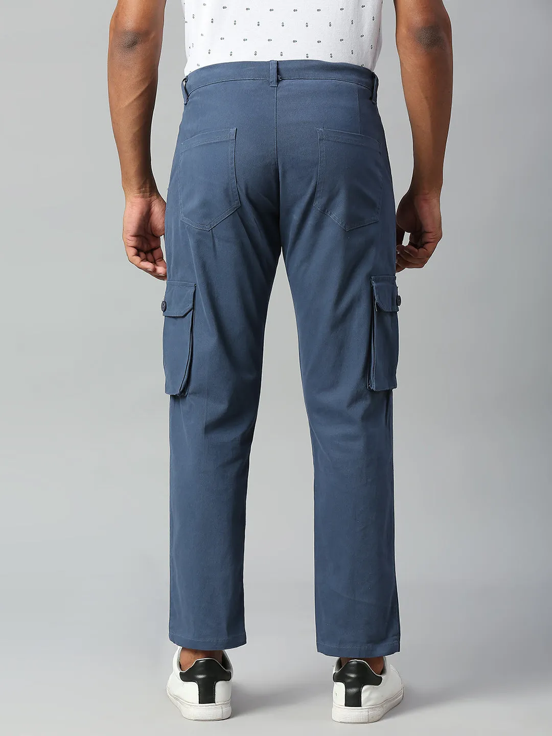 Men's Tapered Fit Cotton Cargo (Petrol Blue)