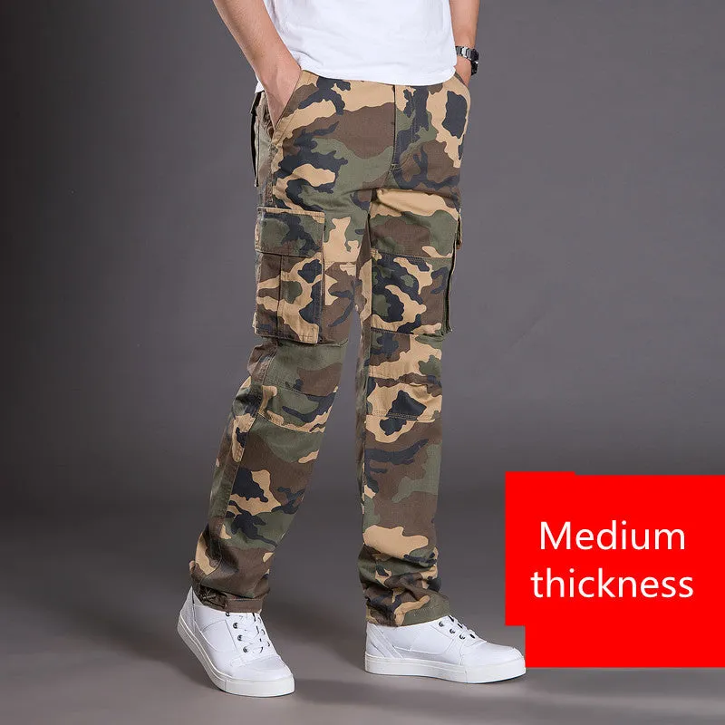 Men'S Work Pants Multi-Pocket Overalls