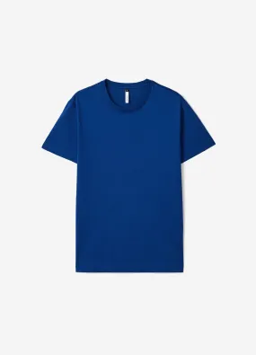 Mercerised Crew Neck T-Shirt Azure
