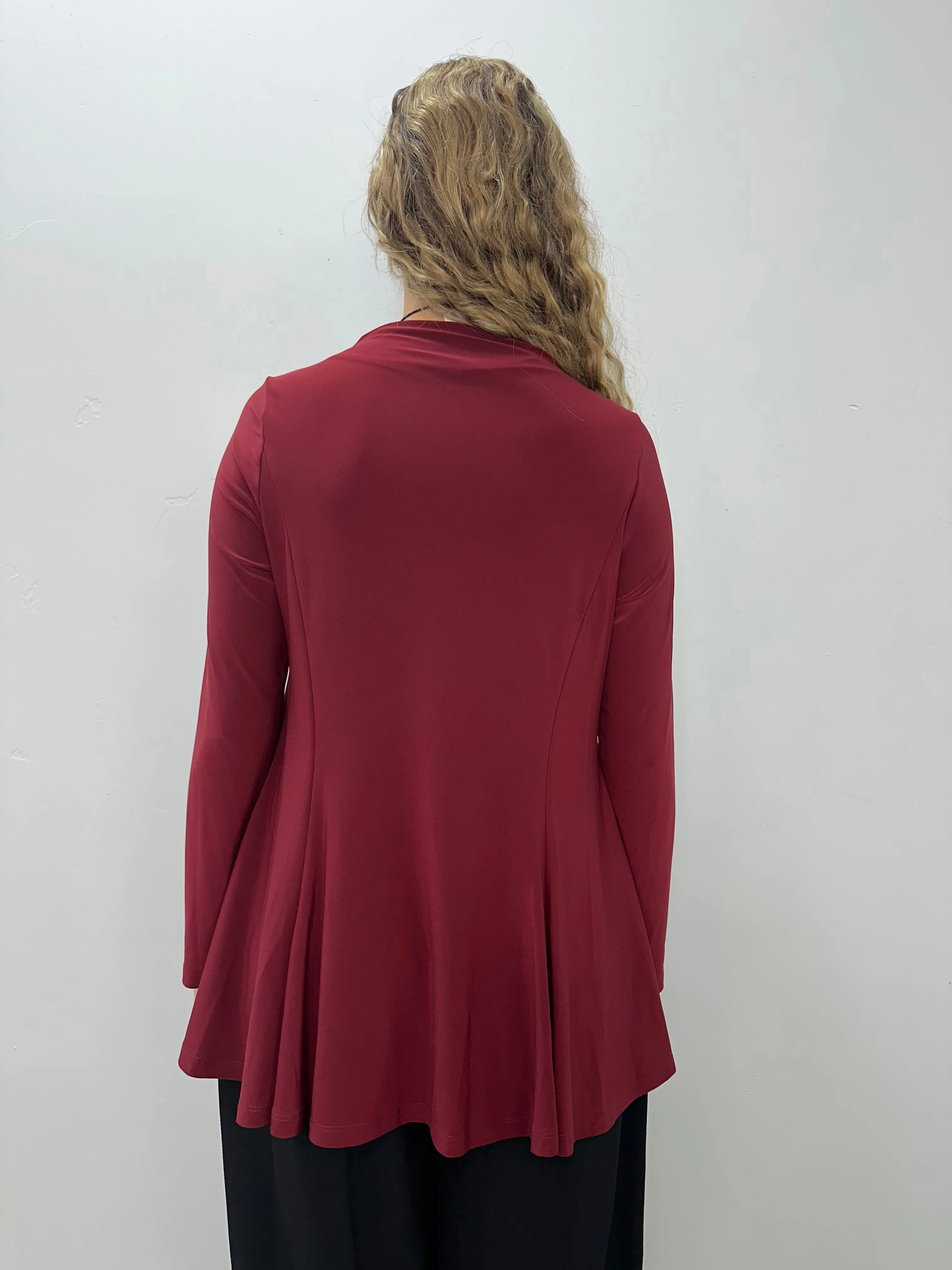 Merlot Red Asymmetrical Bette Top