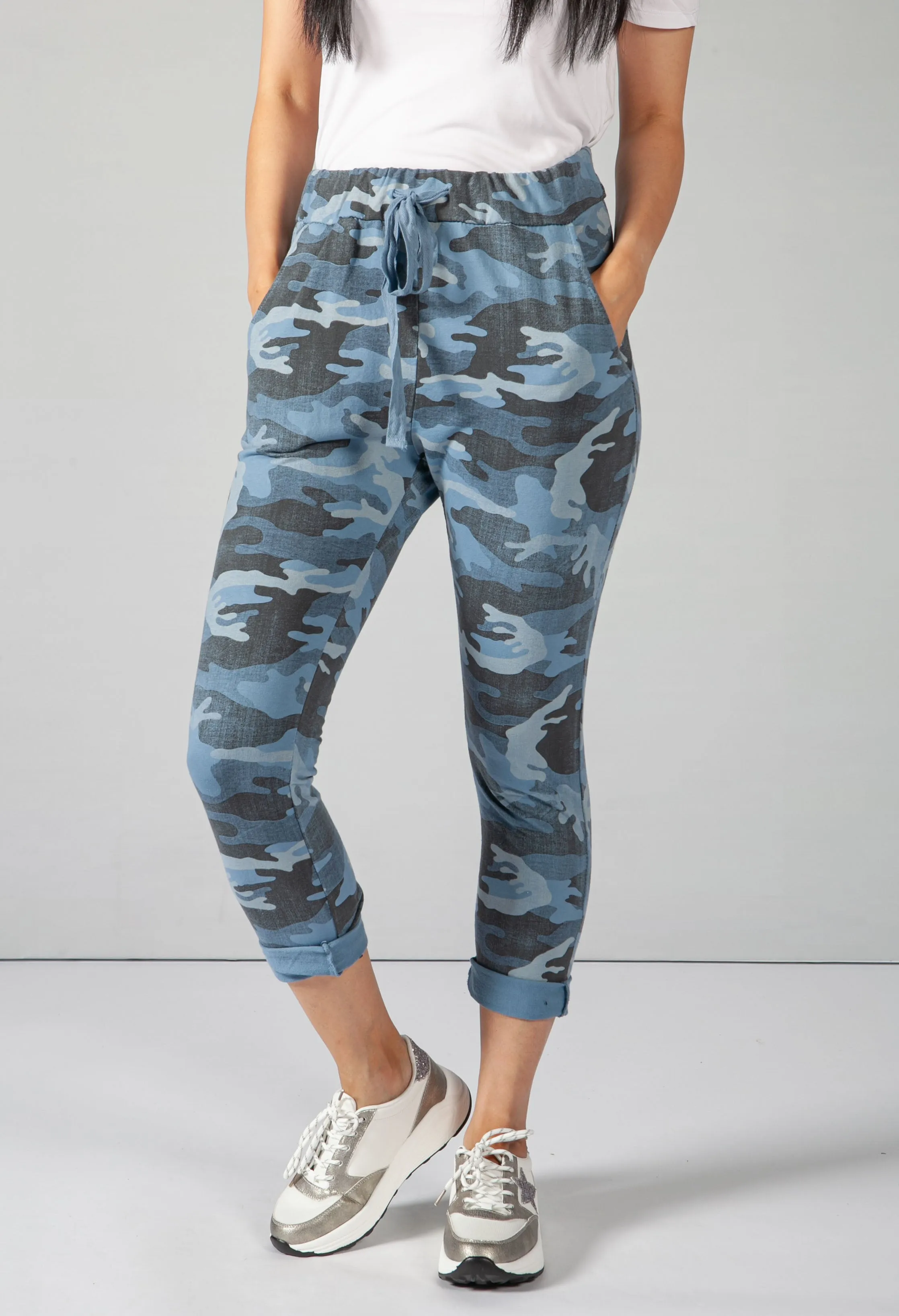 Mixed Blue Camo Joggers