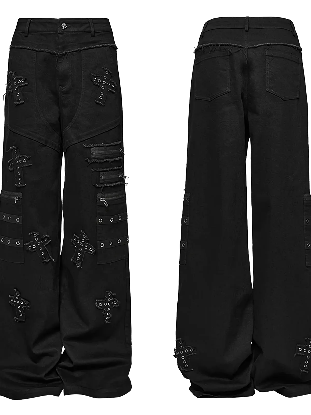 'Mori' Embroidered Tactical Cargo Pants