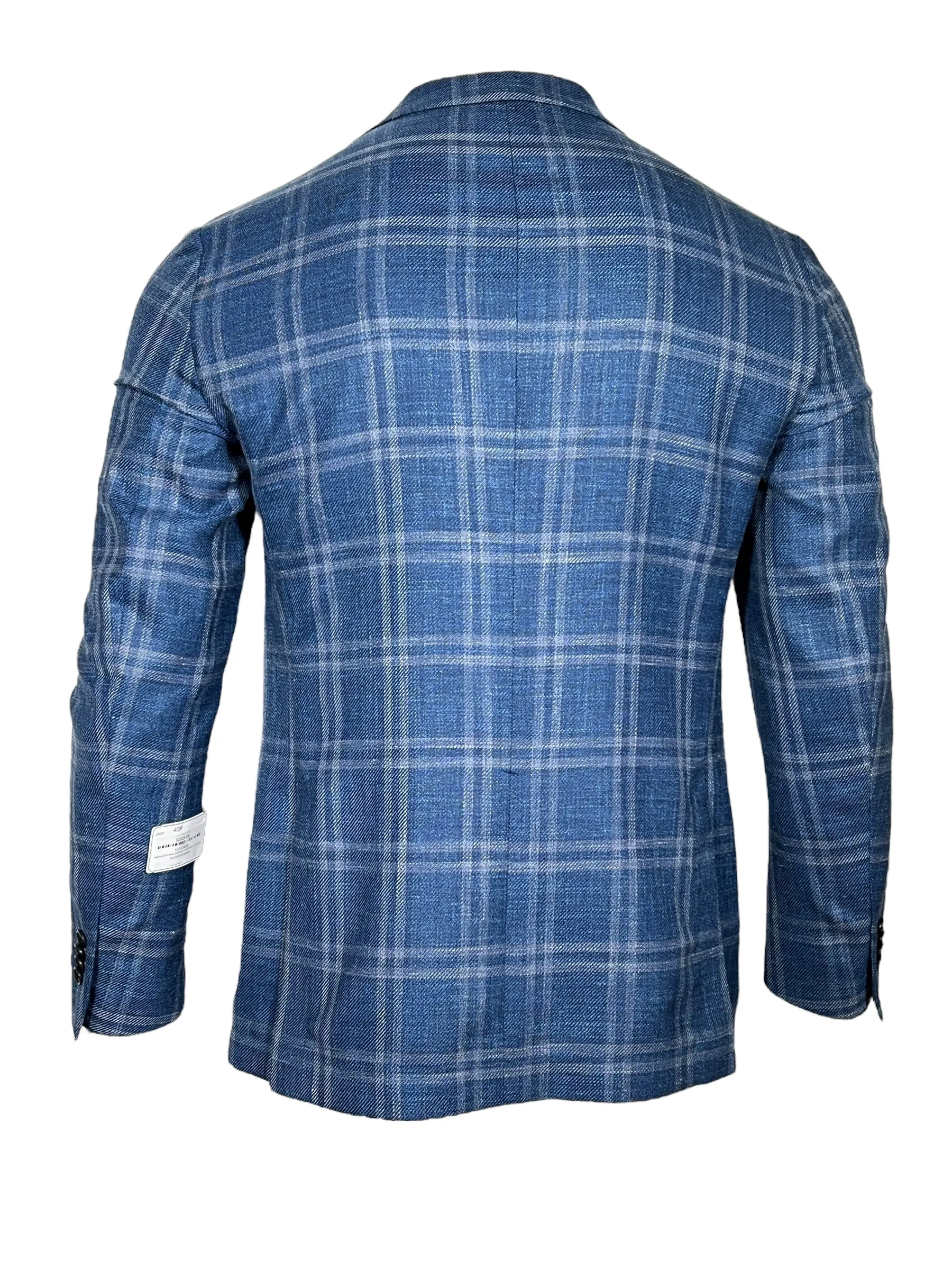 OARS & OLD IVY WOOL BLEND SOFT SPORT COAT - BLUE CHECK