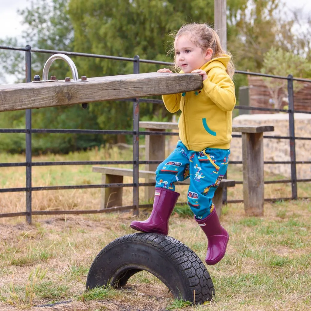 Organic Cotton Kids Yellow Zip-Up Hoodie