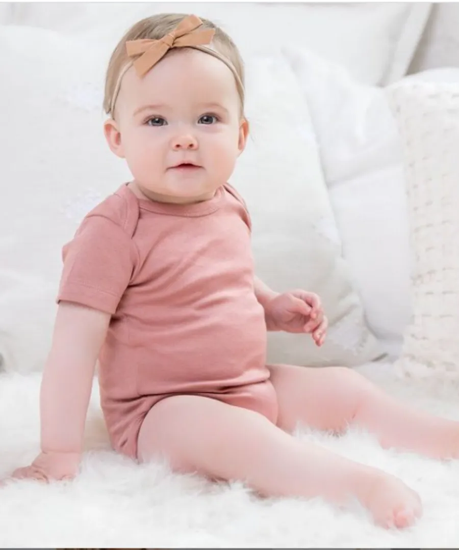 Organic Short-Sleeved Body Suit in Sage Green