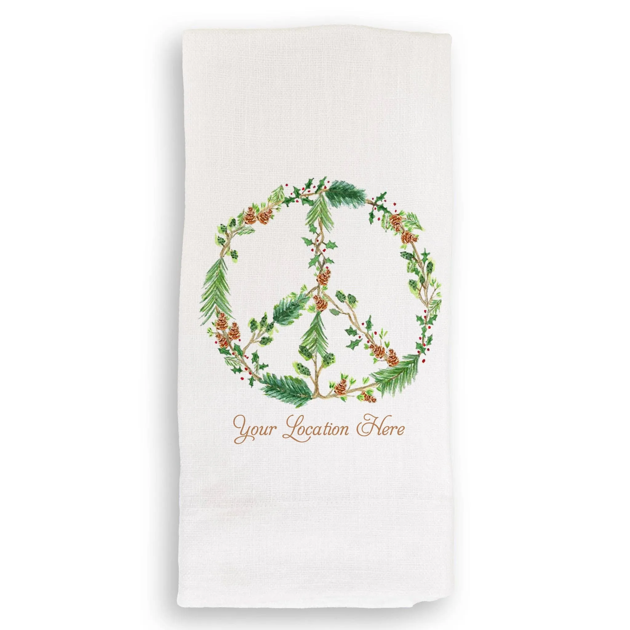 Pacific Palisades Winter Peace Guest Towel