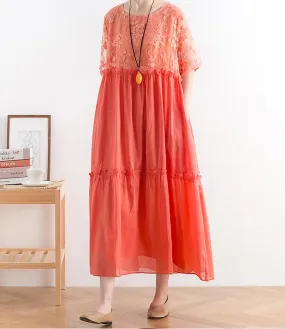Patchwork Plus Size Women Summer Fashion Dresses AMT962328