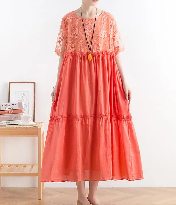 Patchwork Plus Size Women Summer Fashion Dresses AMT962328
