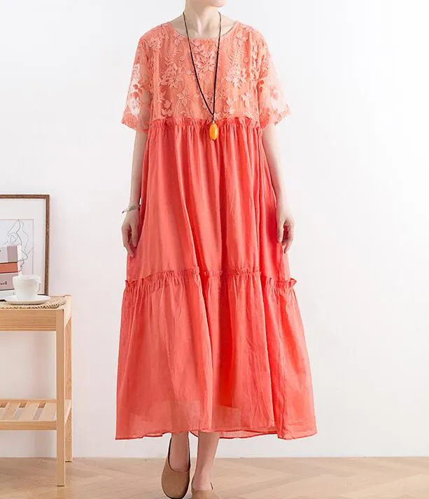 Patchwork Plus Size Women Summer Fashion Dresses AMT962328