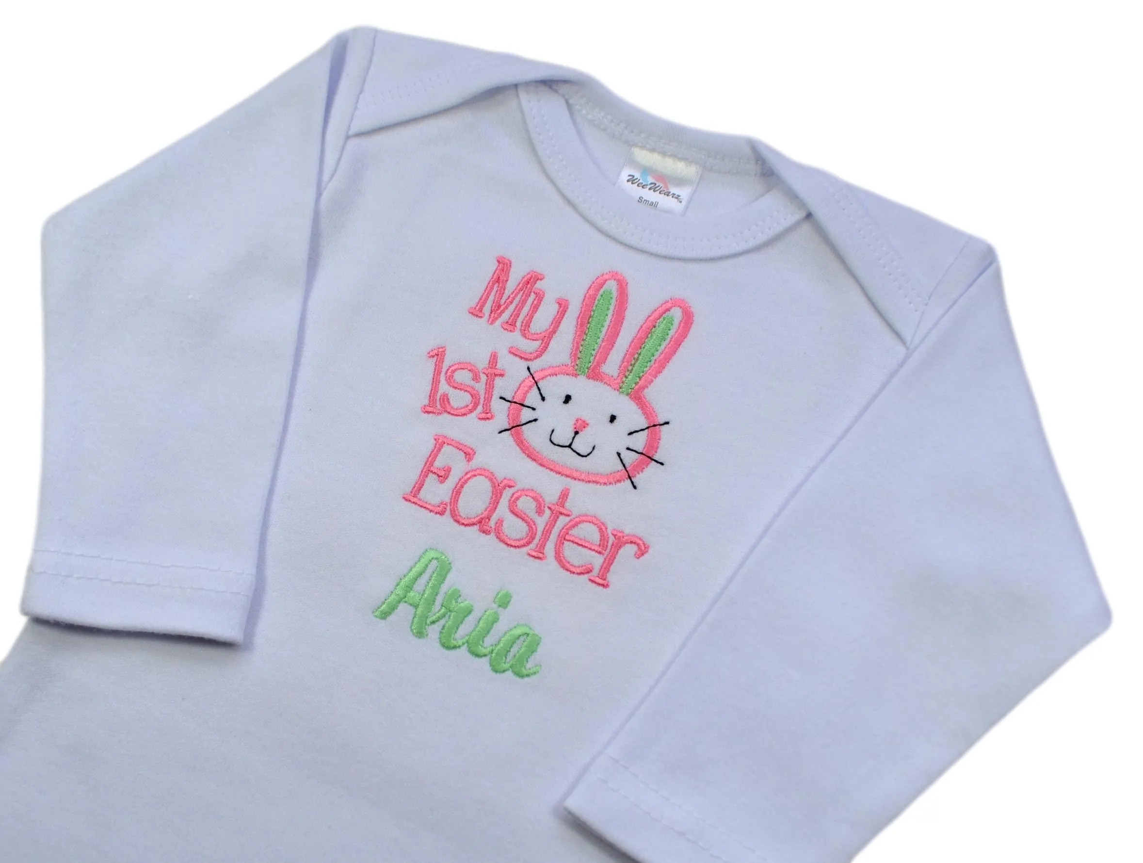 Personalized Embroidered Baby Girls My First Easter Bodysuit