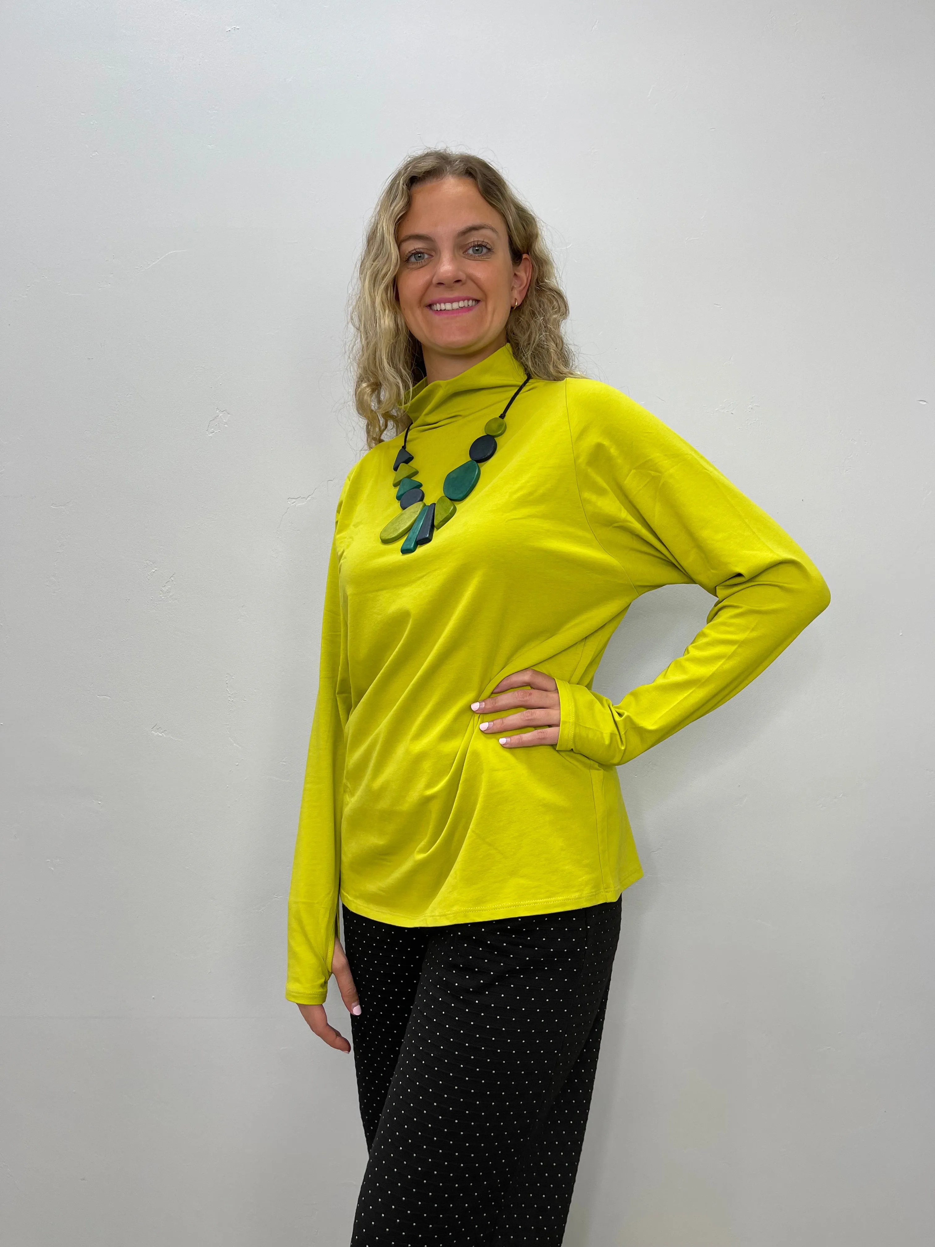 Pistachio Green Long Sleeve Turtle Neck
