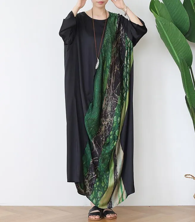 Print Loose Plus Size Women Summer Fashion  Dresses AMT962328