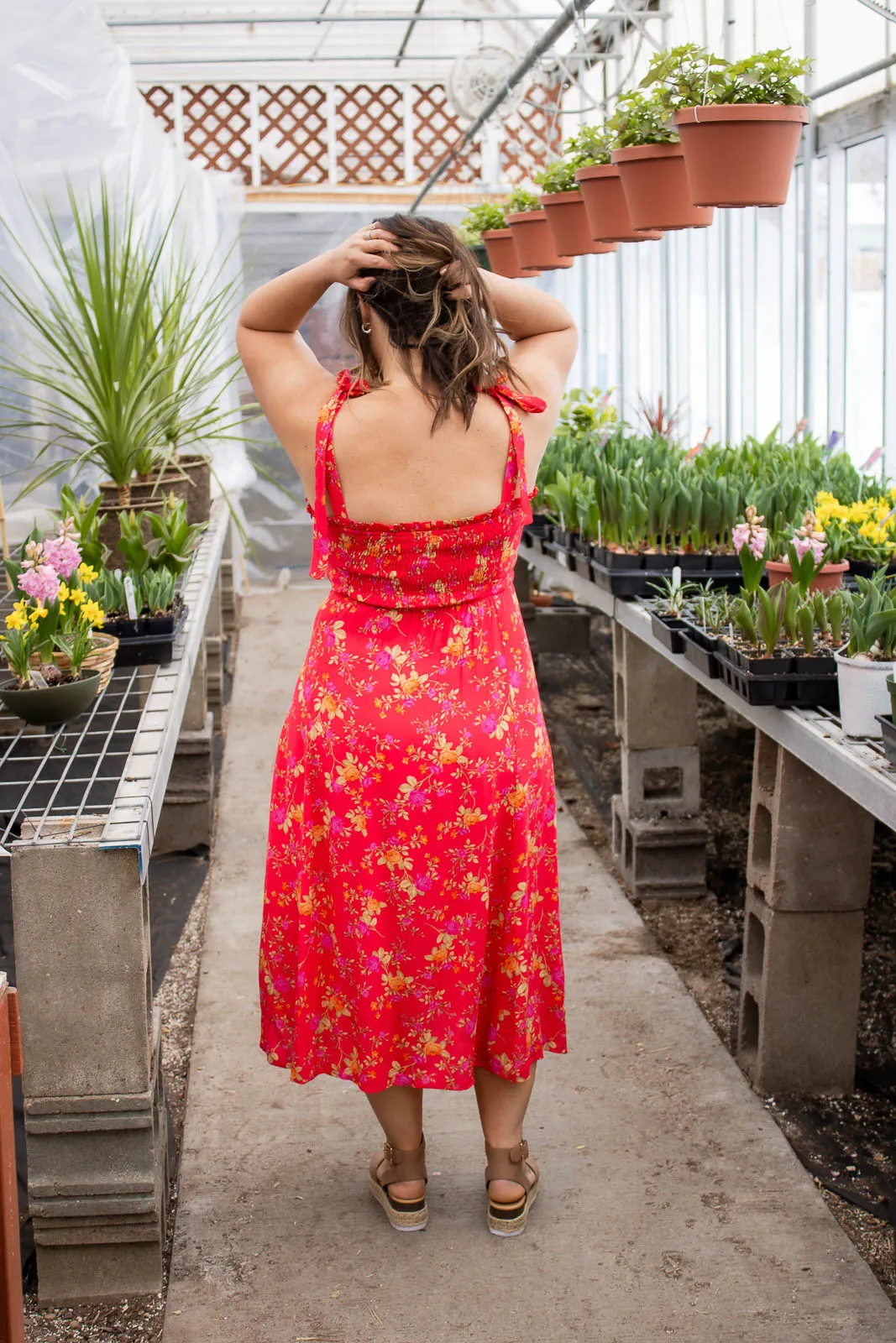 Roseann Floral Print Midi Dress