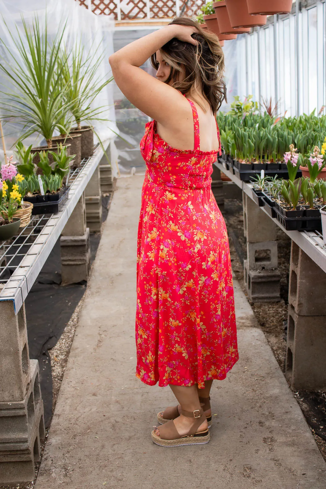 Roseann Floral Print Midi Dress