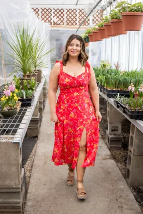 Roseann Floral Print Midi Dress