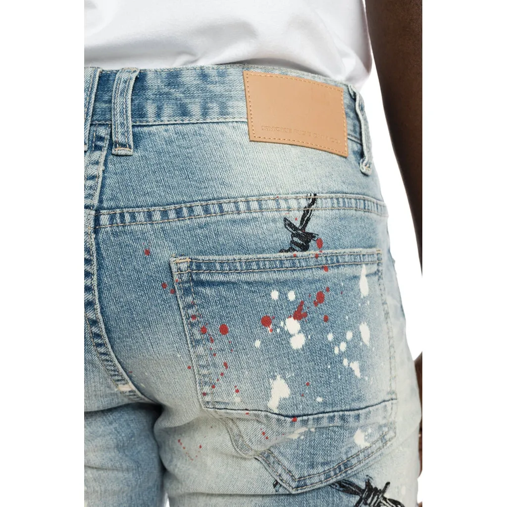 Scorpion Fashion Jean Shorts - Brighton Blue
