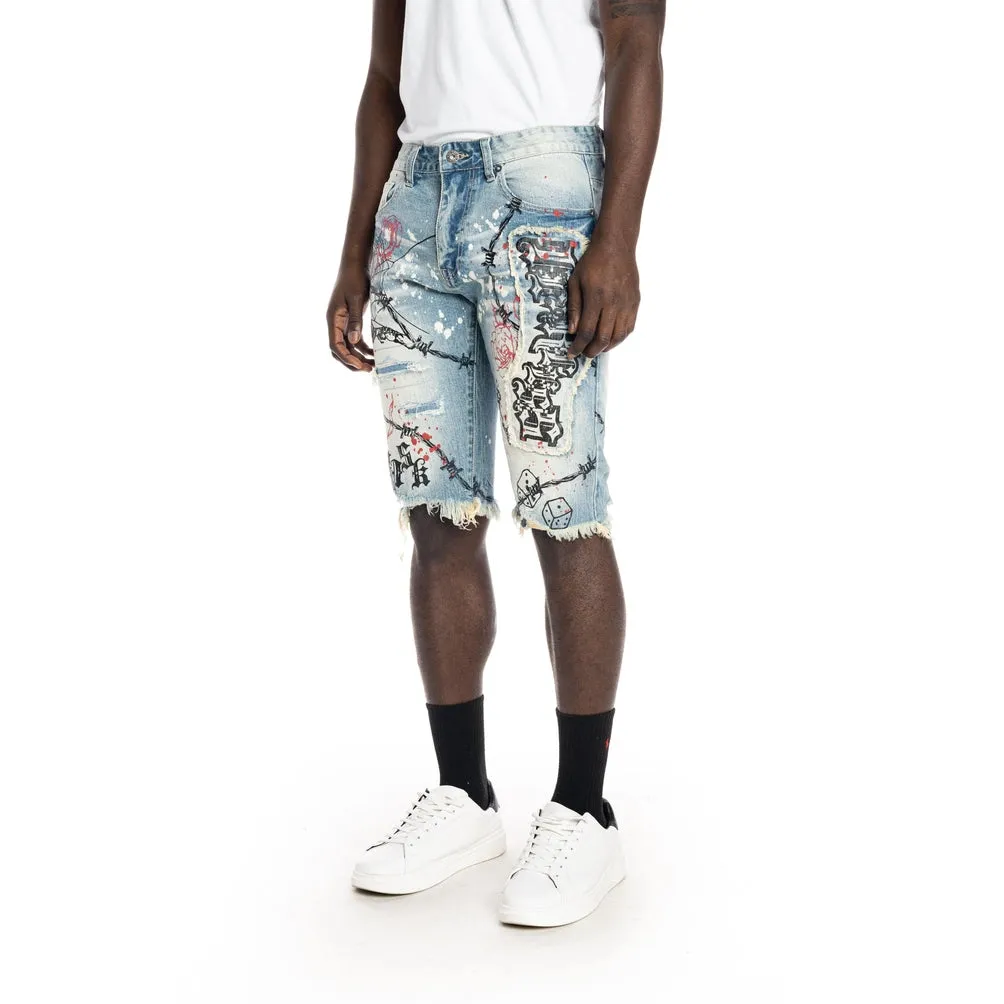 Scorpion Fashion Jean Shorts - Brighton Blue