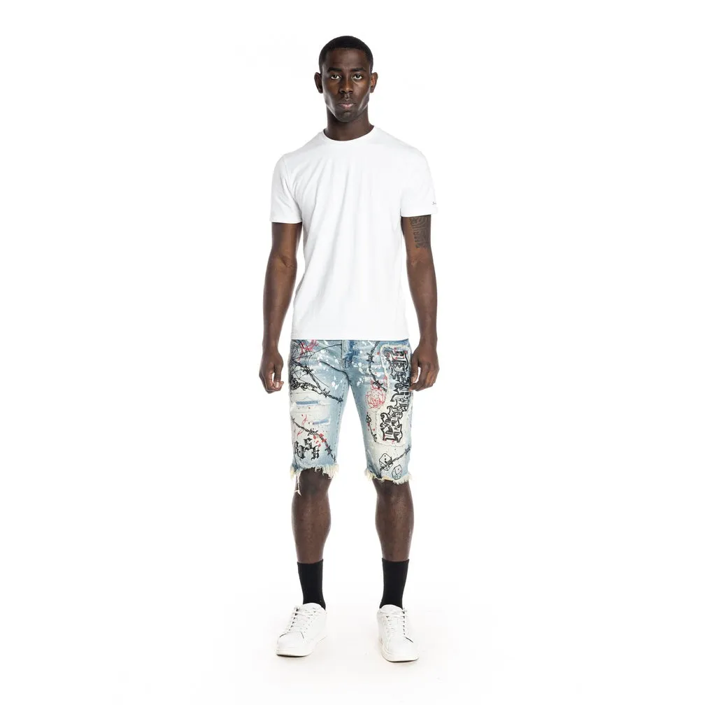 Scorpion Fashion Jean Shorts - Brighton Blue