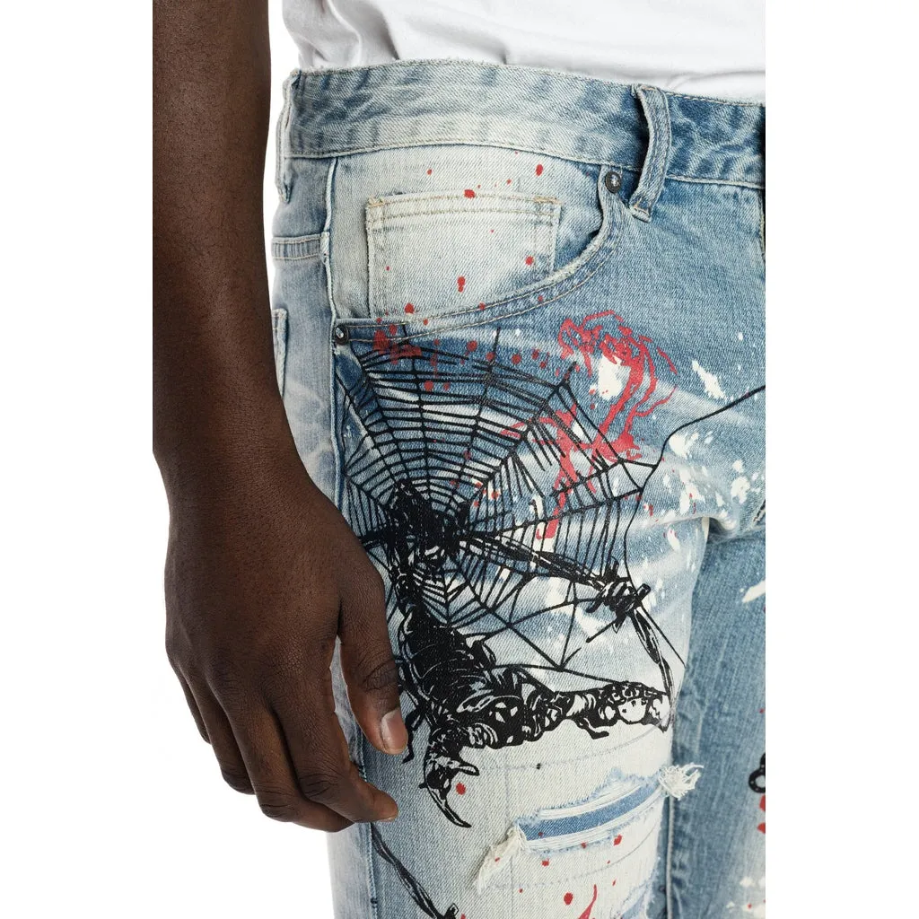 Scorpion Fashion Jean Shorts - Brighton Blue