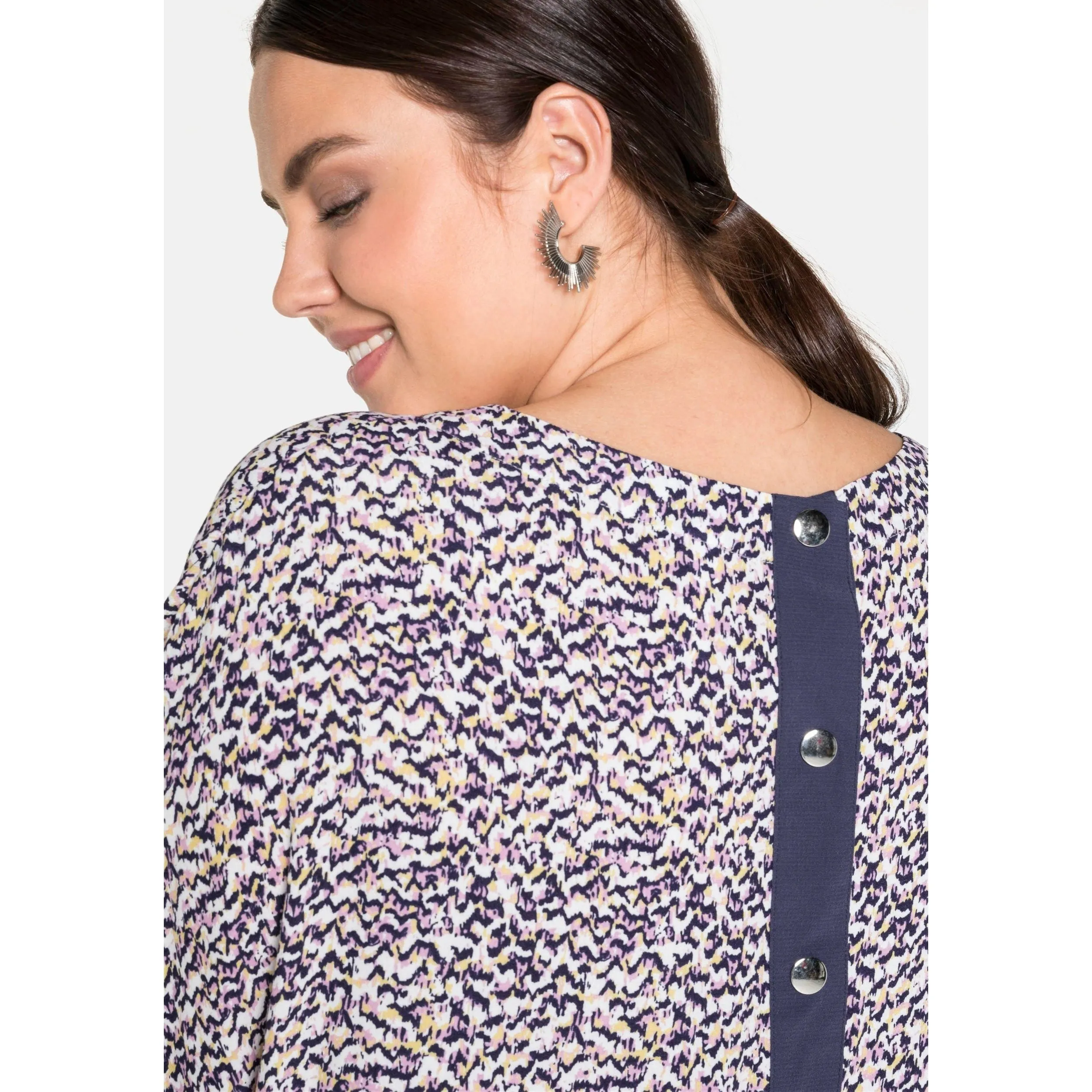 Sheego Kimono Sleeves Tunic Multi UK 28