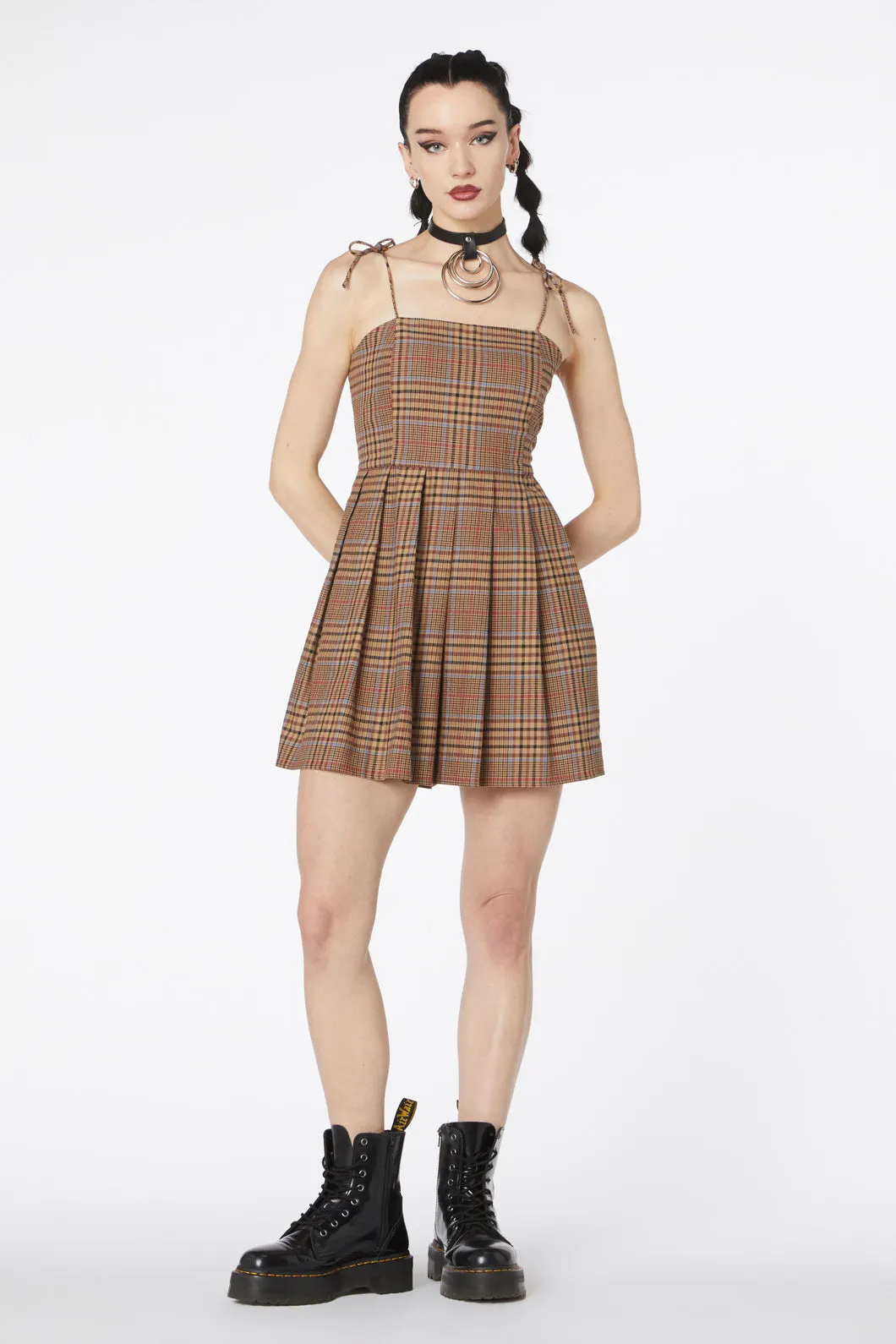 Shiloh Check Strap Dress
