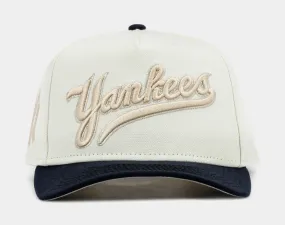 Shoe Palace Exclusive New York Yankees Chrome 950AF Snapback Mens Hat (Beige/White)