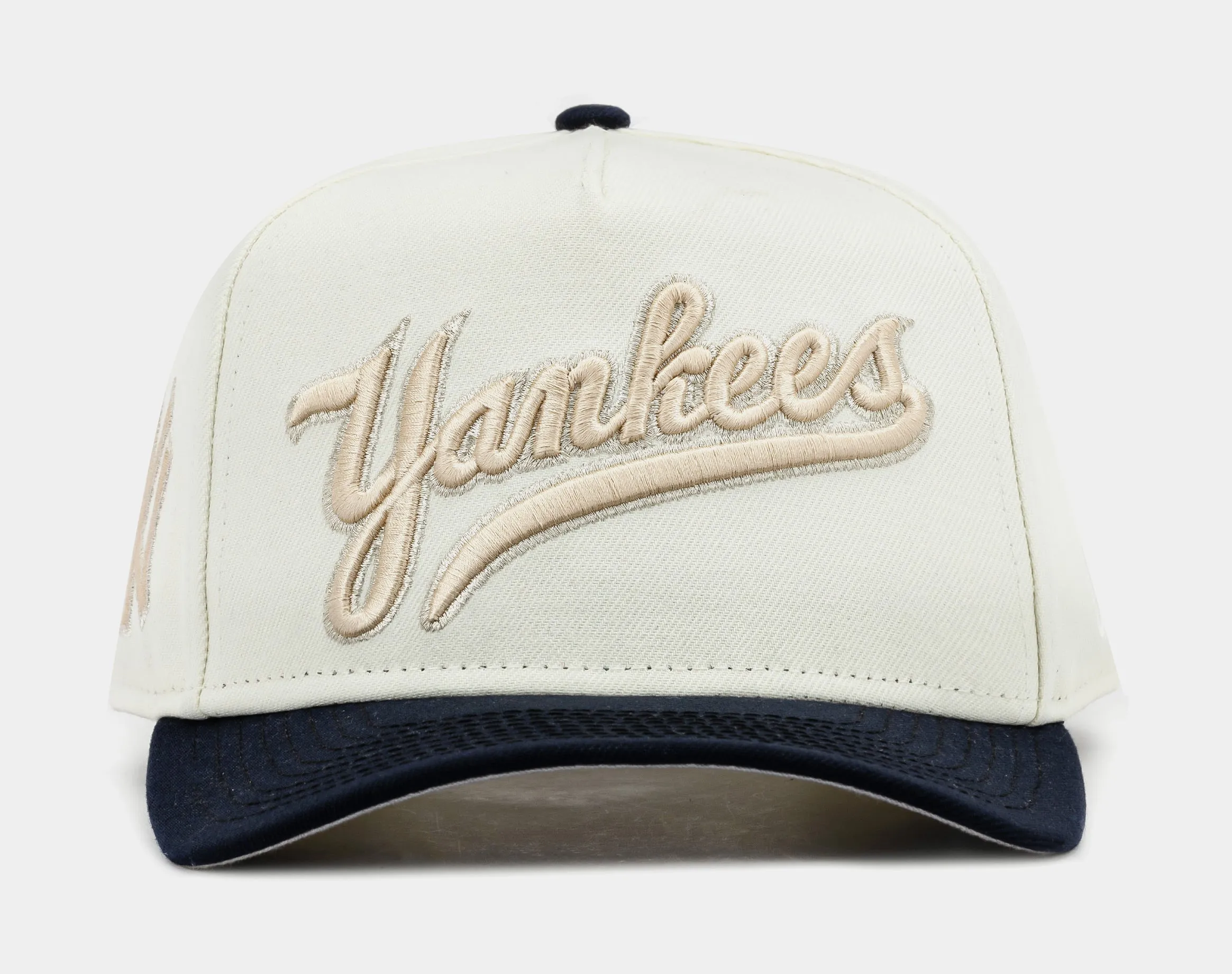 Shoe Palace Exclusive New York Yankees Chrome 950AF Snapback Mens Hat (Beige/White)