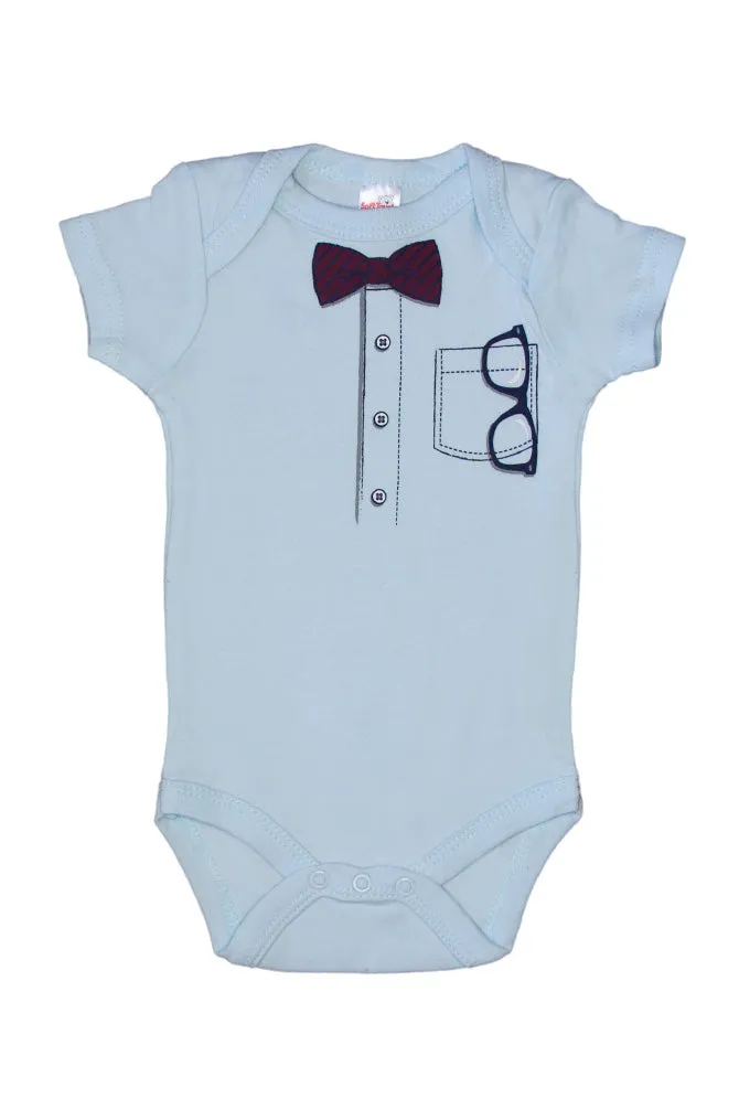 Short Sleeved 3 pack Assorted 'Genius' Themed Bodysuits