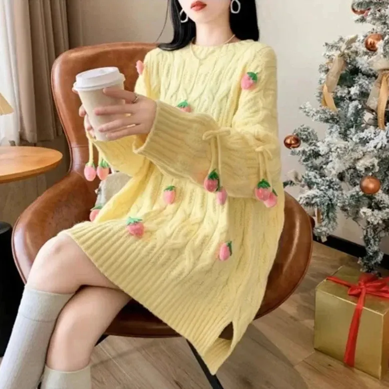 Strawberry Loose Knit Sweater