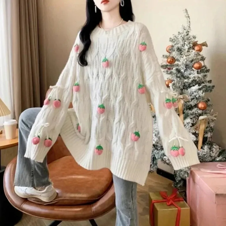 Strawberry Loose Knit Sweater