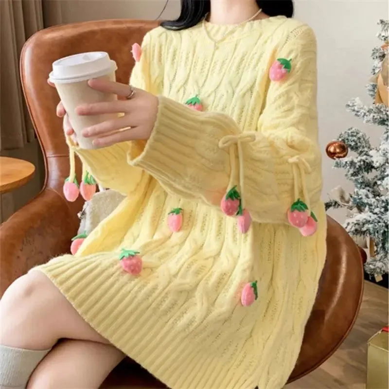 Strawberry Loose Knit Sweater