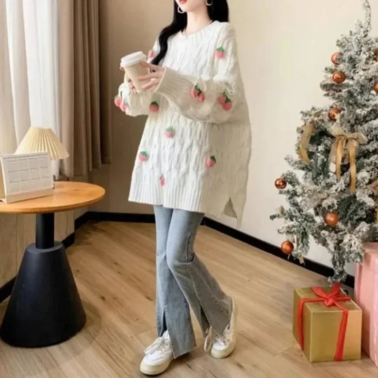 Strawberry Loose Knit Sweater