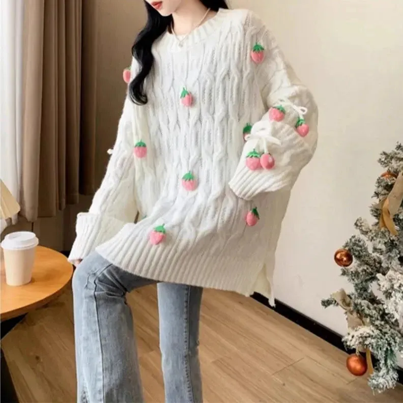 Strawberry Loose Knit Sweater