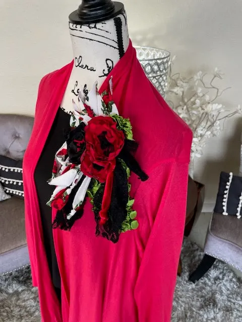 Summer Red Cardigan