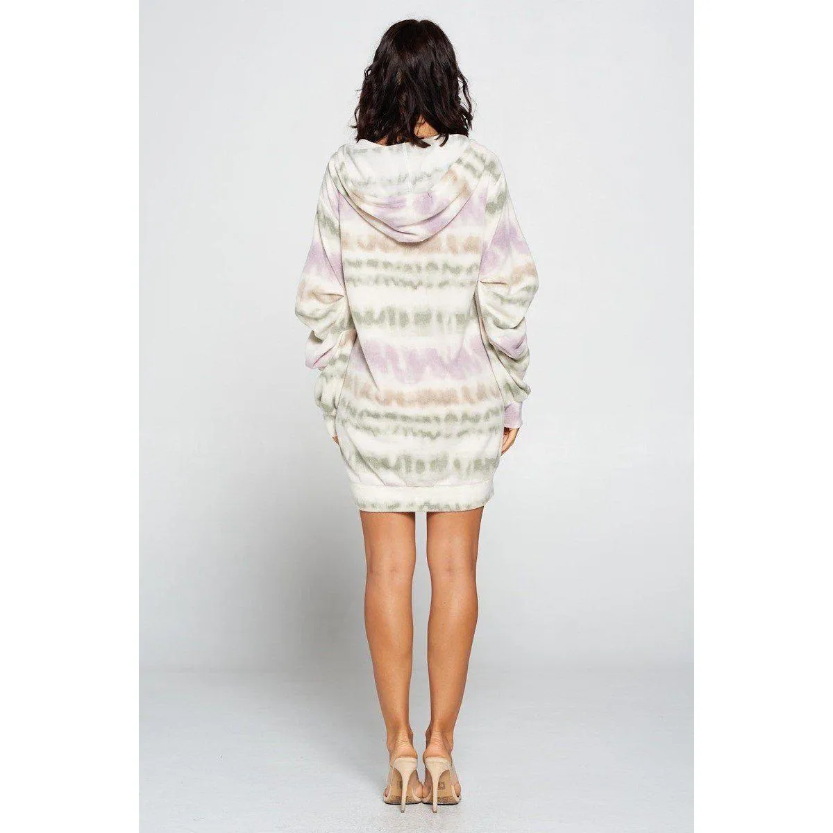 Terry Brushed Print Sweater Dress