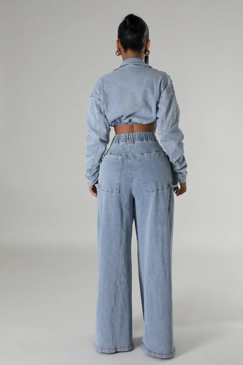 The Ultimate Denim Cargo Pants Set