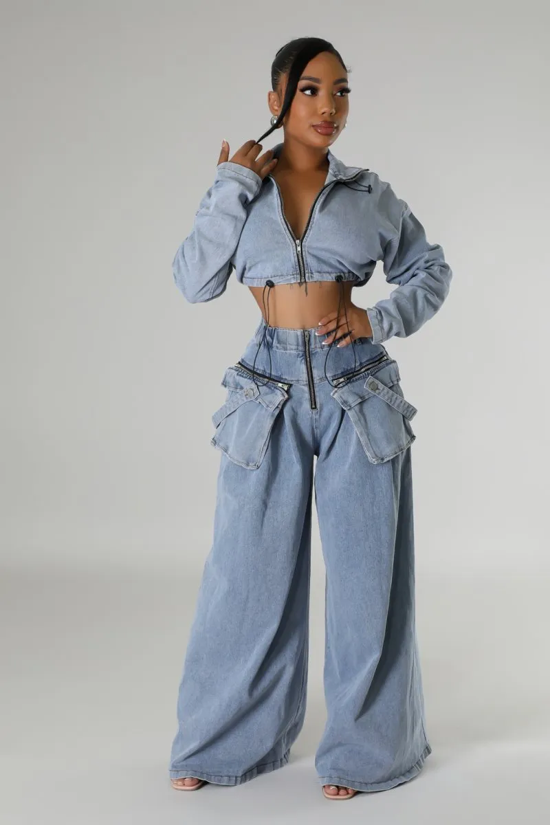 The Ultimate Denim Cargo Pants Set