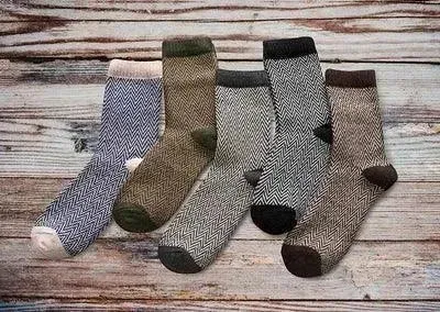 Thick Striped Wool Socks