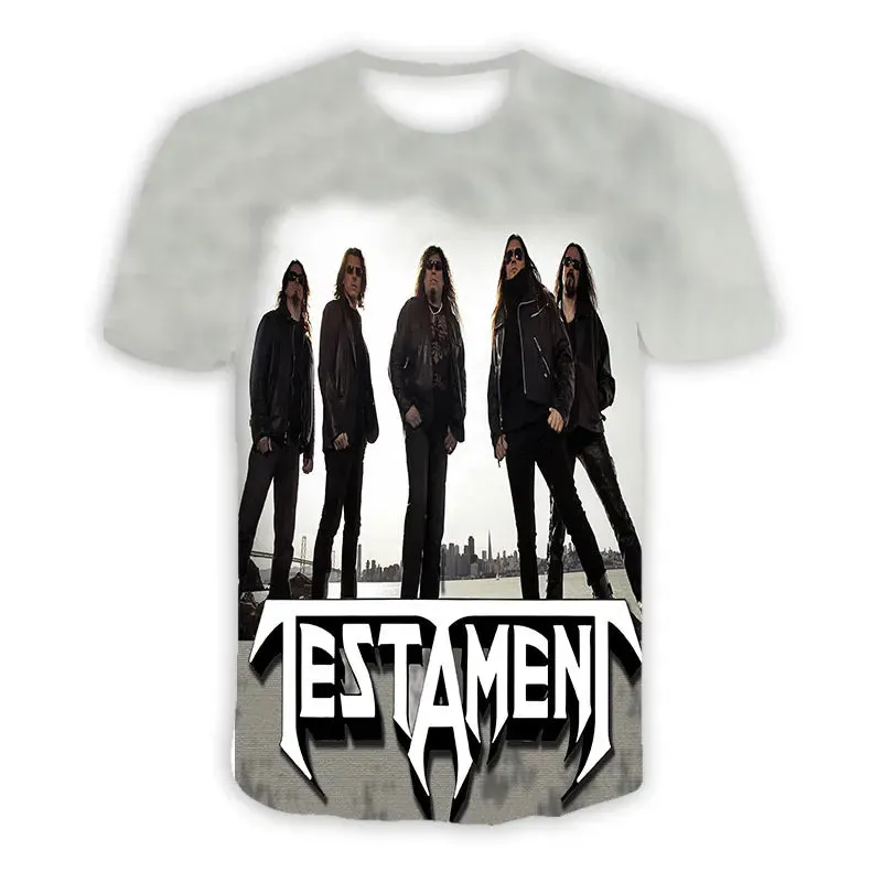 Thrash Metal 3D Printed Testament ROCK Casual T-shirts  Hip Hop T Shirts Harajuku Styles Tops Clothing for Men/Women