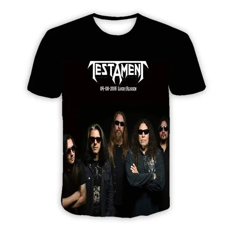 Thrash Metal 3D Printed Testament ROCK Casual T-shirts  Hip Hop T Shirts Harajuku Styles Tops Clothing for Men/Women