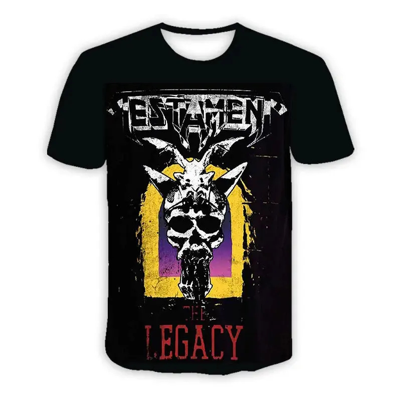 Thrash Metal 3D Printed Testament ROCK Casual T-shirts  Hip Hop T Shirts Harajuku Styles Tops Clothing for Men/Women