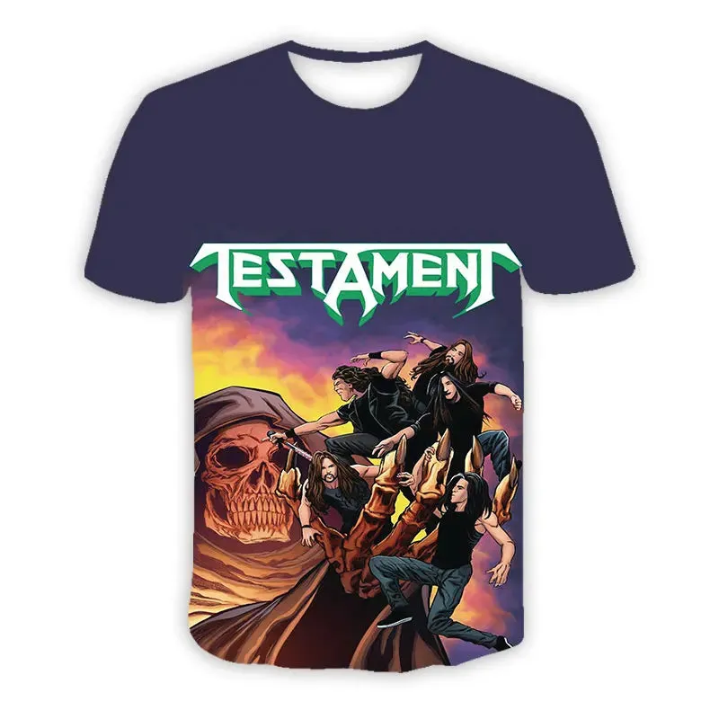 Thrash Metal 3D Printed Testament ROCK Casual T-shirts  Hip Hop T Shirts Harajuku Styles Tops Clothing for Men/Women
