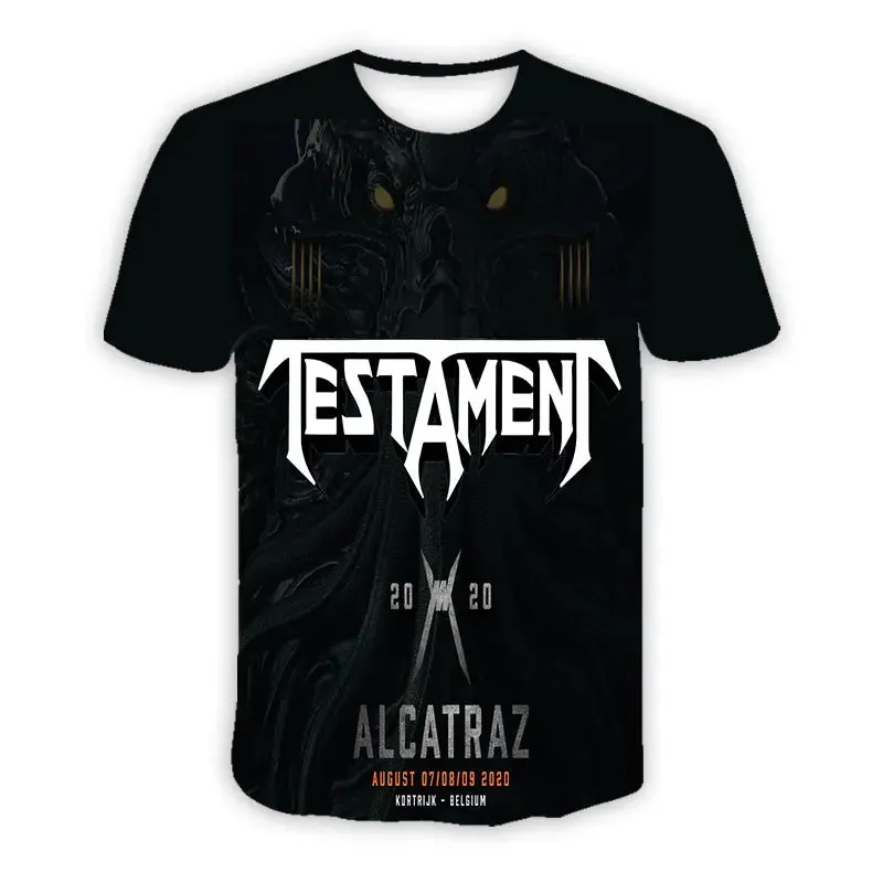 Thrash Metal 3D Printed Testament ROCK Casual T-shirts  Hip Hop T Shirts Harajuku Styles Tops Clothing for Men/Women
