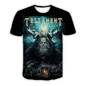 Thrash Metal 3D Printed Testament ROCK Casual T-shirts  Hip Hop T Shirts Harajuku Styles Tops Clothing for Men/Women
