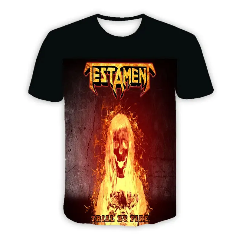 Thrash Metal 3D Printed Testament ROCK Casual T-shirts  Hip Hop T Shirts Harajuku Styles Tops Clothing for Men/Women